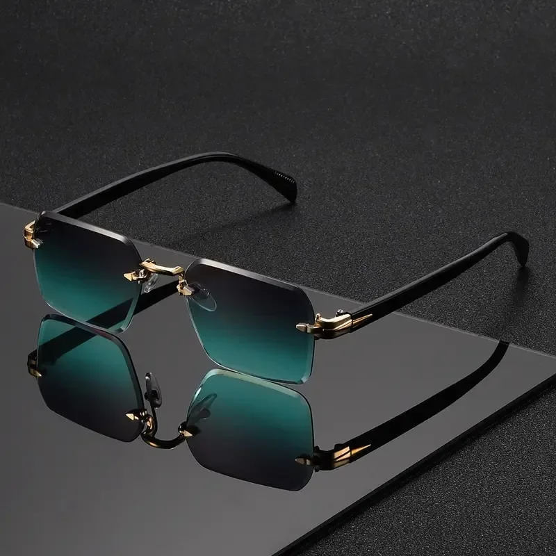 Sunglasses Uv400 - Rimless Sunglasses Rectangle Fashion Popular Women