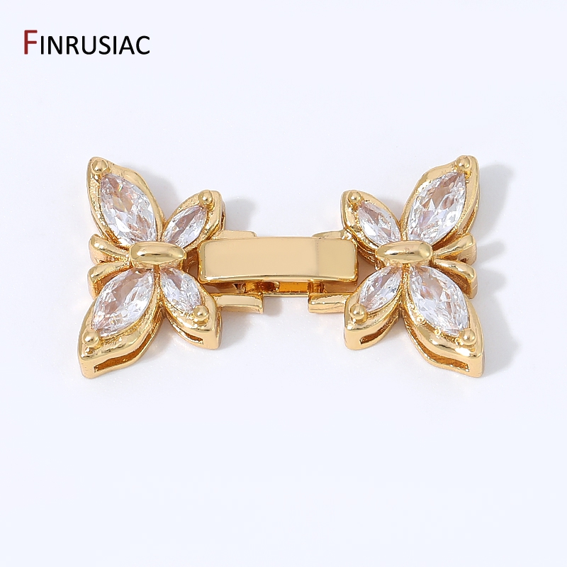 Gold Plated Jewelry - 18K Gold Plated Brass Marquise Zircon