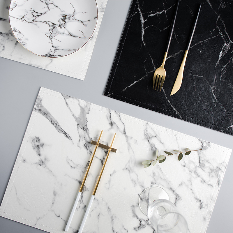 Luxury PU Heat Insulation Tabl - Marble Coaster Set review and price