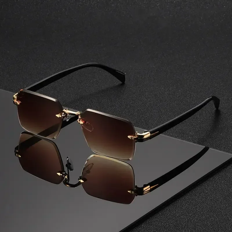 Rimless Sunglasses Rectangle F - Sunglasses Uv400 review and price