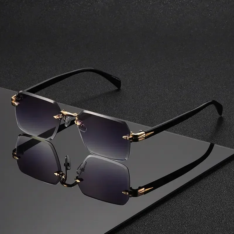 Rimless Sunglasses Rectangle F - Sunglasses Uv400 review and price