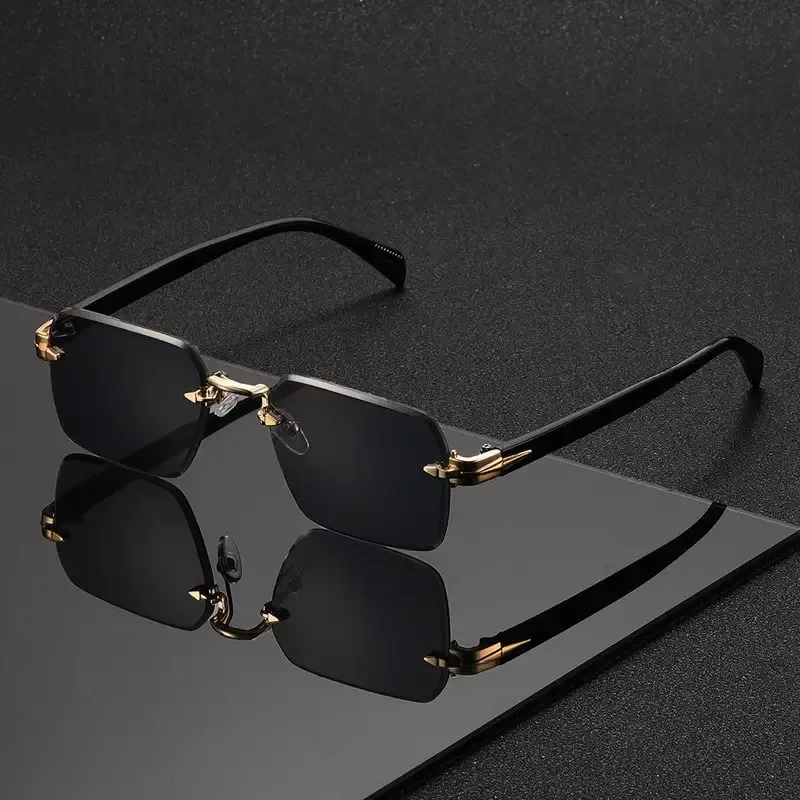 Rimless Sunglasses Rectangle F - Sunglasses Uv400 review and price