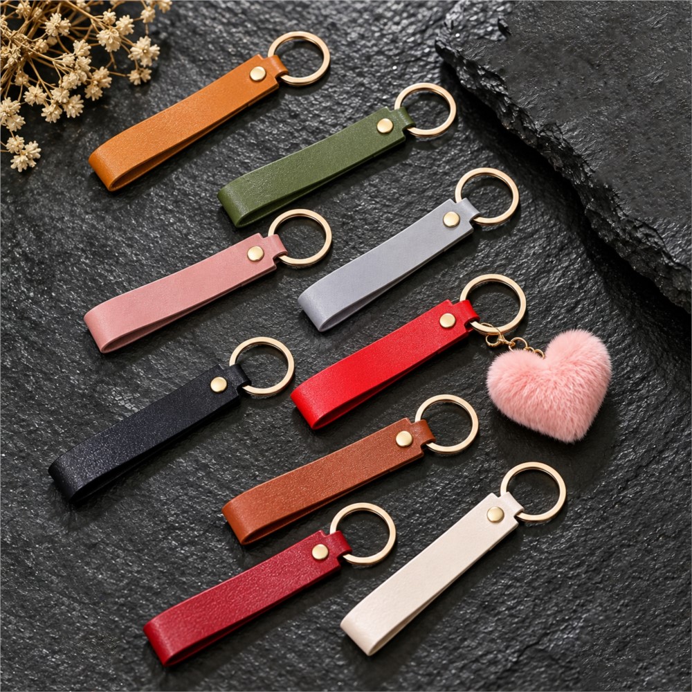 1/5pcs PU Leather Keychain Gif - Leather Wallet Men review and price