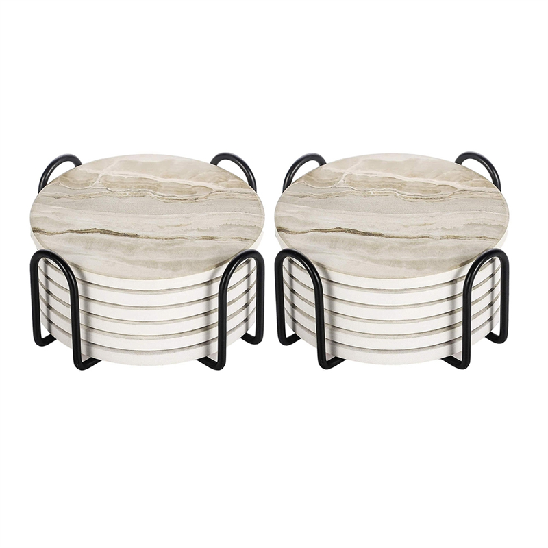 AT05-Absorbent Coaster Sets Ma - Marble Coaster Set review and price