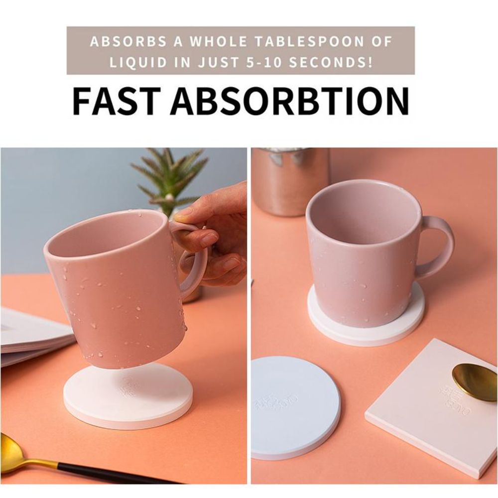 New Quick Drying Diatomite Coa - Marble Coaster Set review and price
