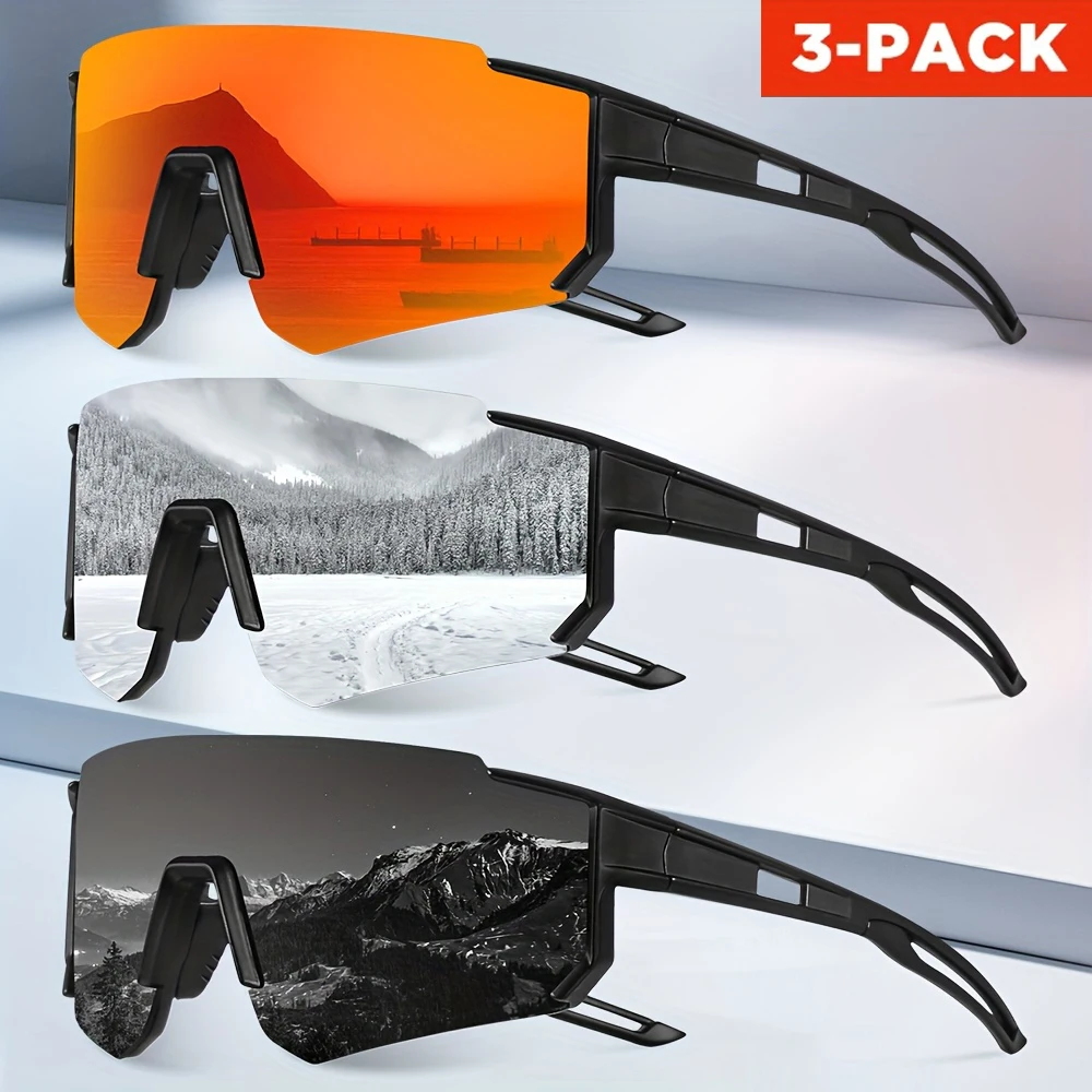 1/3PCS Oversize Outdoor Cyclin - Sunglasses Uv400 review and price