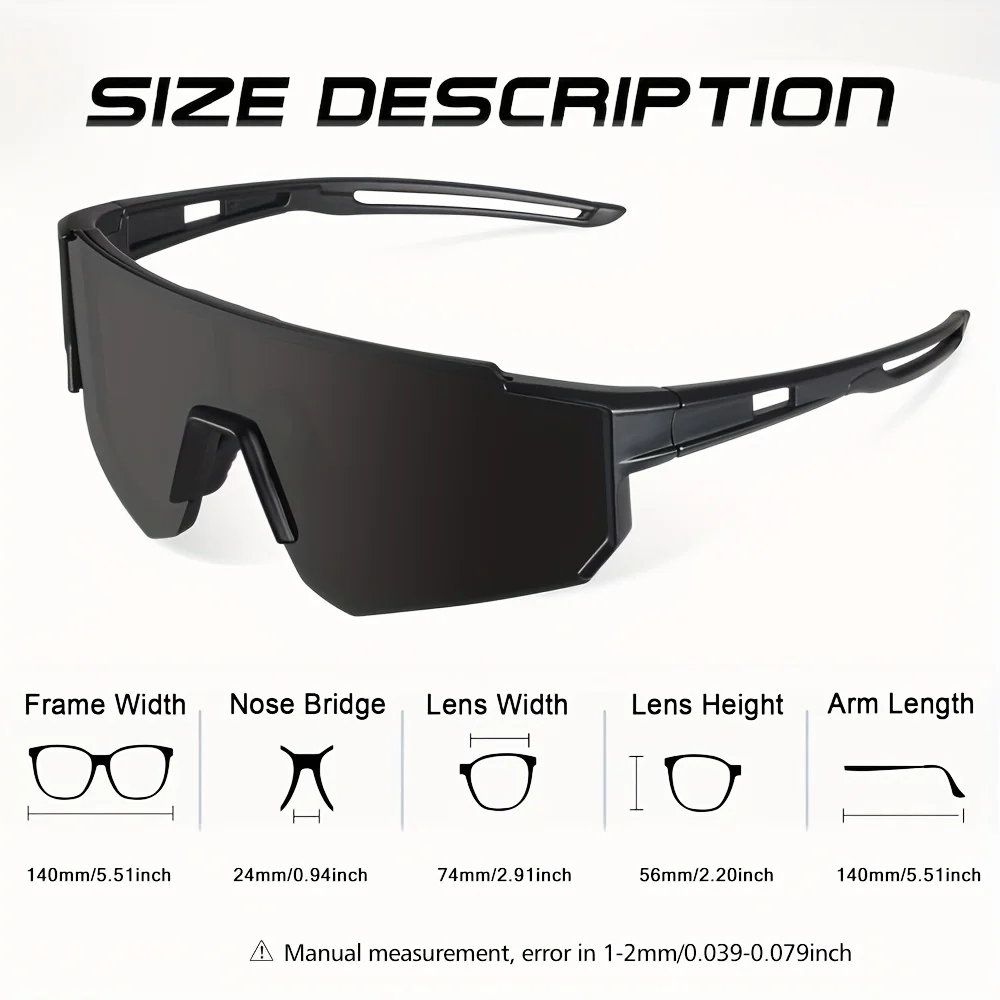 1/3PCS Oversize Outdoor Cyclin - Sunglasses Uv400 review and price