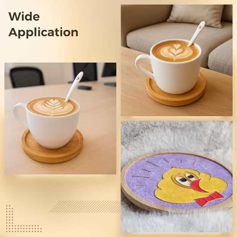 7-Piece Wooden Mosaic Coasters - Marble Coaster Set review and price