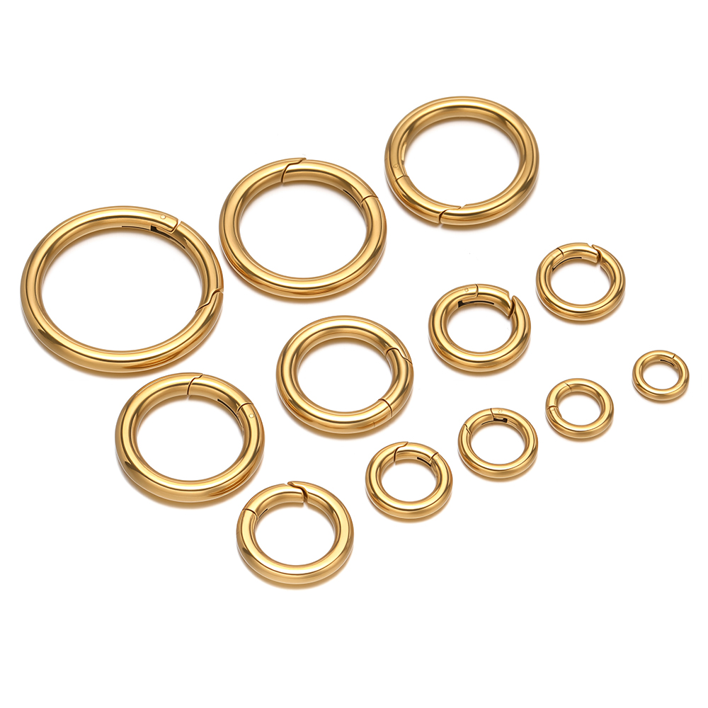 2Pcs/Lot Round Spring Clasps S - Gold Plated Jewelry review and price