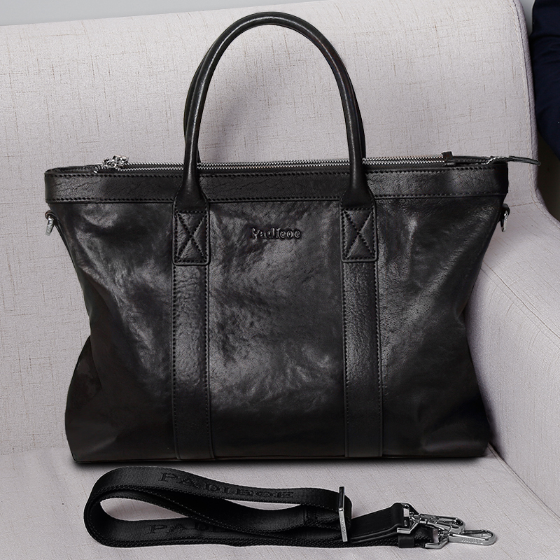 Leather upper cowhide handbag  - Leather Briefcase review and price
