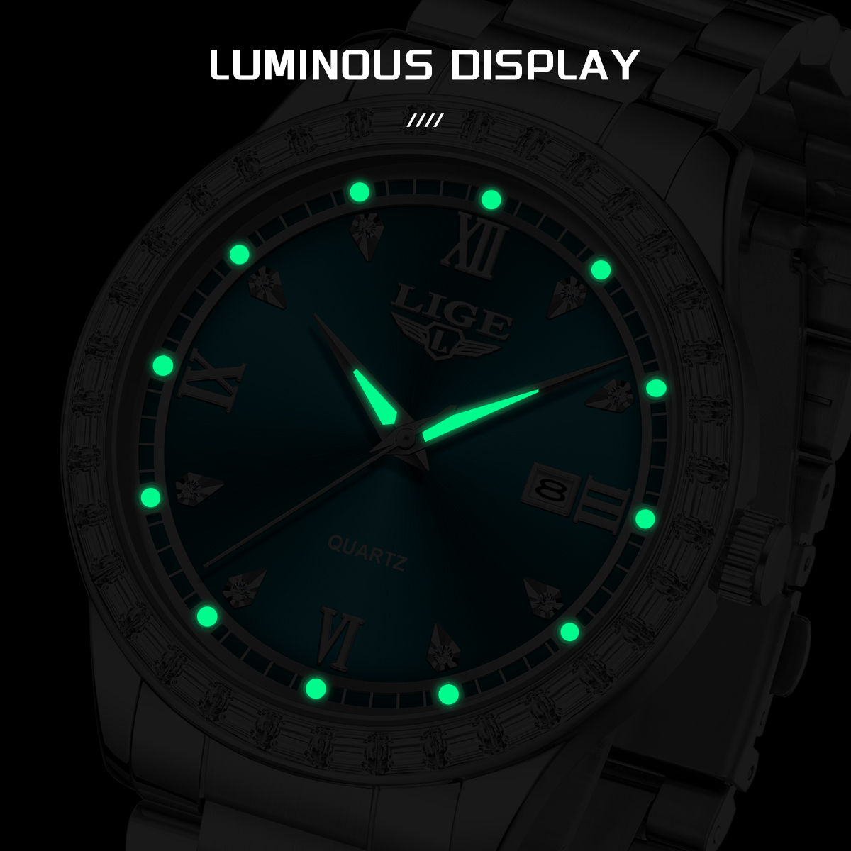 LIGE Luxury Fashion Quartz Wat - Luxury Watch Men review and price
