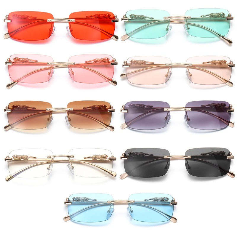 Rimless Square Sunglasses Wome - Designer Sunglasses review and price